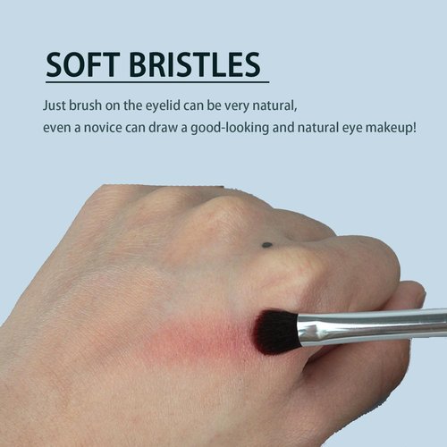 Ksvsonrvi Eyeshadow Brushes, 6 PCS Double-ended Cosmetic Makeup Brush Tool Good at Flawless Blending, Contouring or Defining