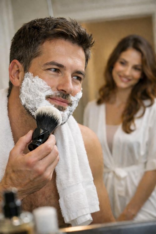 The Goodfellas Smile Synthetic Shaving Brush (Vortice) - Extra Dense 24 mm Brush Knot for a Fabulous Lather