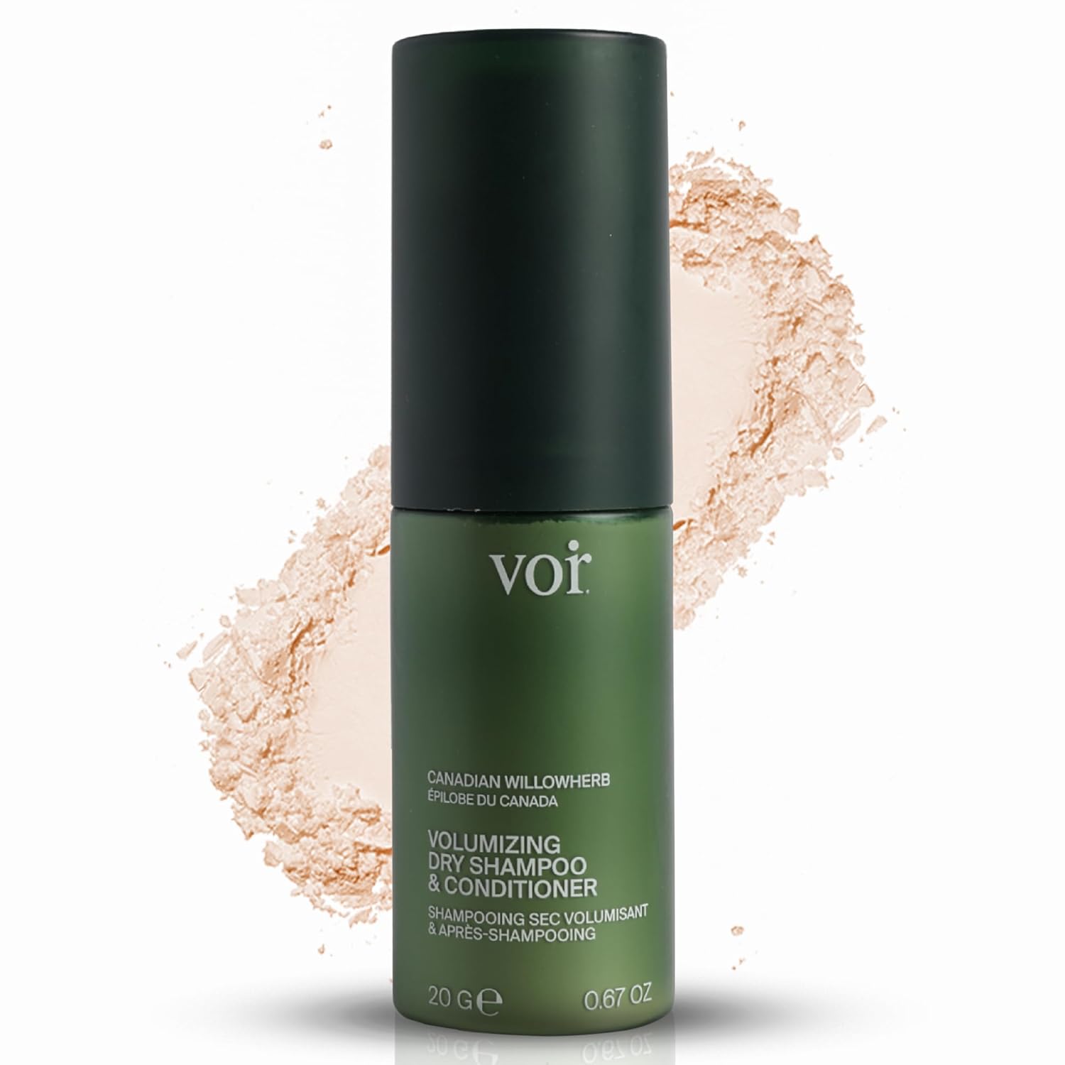 Voir Haircare Volumizing Dry Shampoo & Conditioner - Organic Powder with Willowherb & Green Tea | Travel Size 0.67 oz