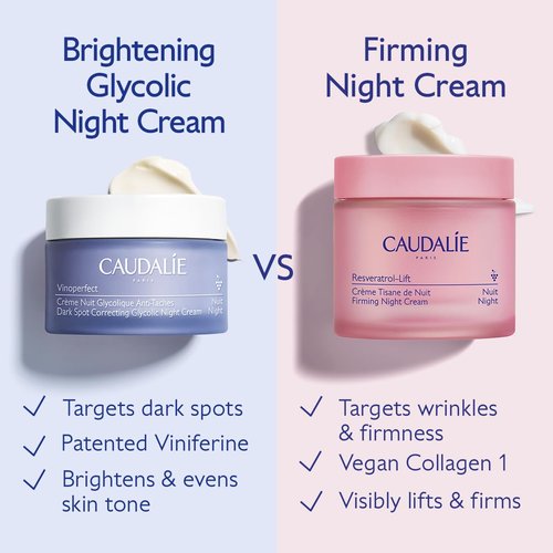 Caudalie Vinoperfect Night Cream | Dark Spot Brightening Glycolic Formula - 1.6 Fl. Oz