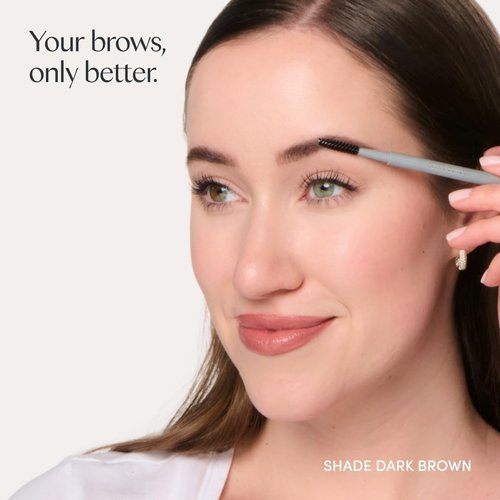 Ravie Beauty Easy Everyday™ Brow Pencil - Smudge-Proof, Hair-Like Strokes, 1.2mm Tip, Vegan (Dark Brown)