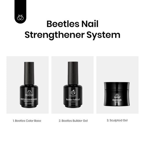 Beetles 12 Color Rubber Base Gel Polish, Nude Gel Nail Polish 5 in 1 Nude Porcelain Doll Pink Strengthener Soak Off U V Nail Art Design DIY at Home Gifts for Women