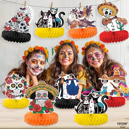 Day of The Dead Centerpieces Pack of 12 Halloween Table Decor