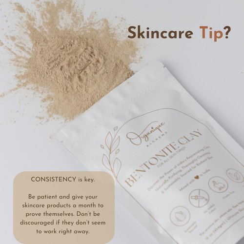 Organique Alchemy - Bentonite Clay Powder For Face, Body & Hair, Deep Pore Cleansing & Detox, Indian Healing Calcium & Sodium Clay, For Masks & Bath 32 oz (920g)