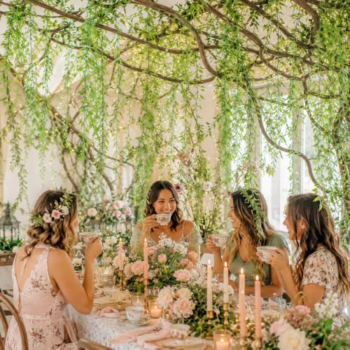 Artificial Jungle Vines Set with Willow Branches and Hooks for Classroom & Event Decor
