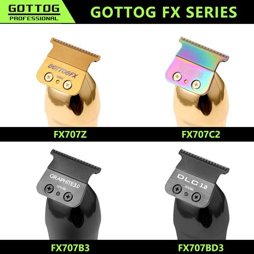 GOTTOG FX707Z Replacement Blades - Zero-Gapped Compatible with FX787 & FX726 Trimmers - Gold