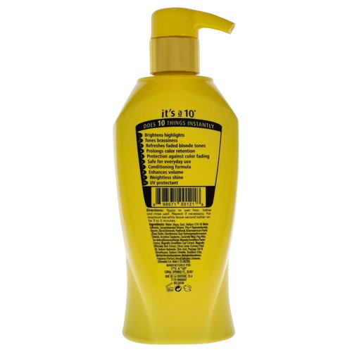 It's a 10 Haircare Miracle Brightening Shampoo for Blondes - 10 Ounce | Enhance Radiance
