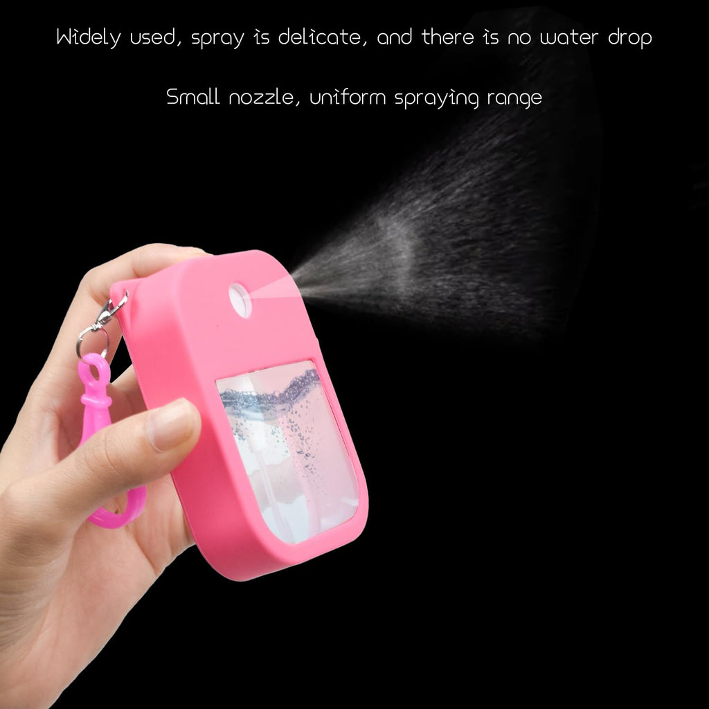 VIEKIER 10 Pcs Portable Card Spray Bottle 1.29oz Refillable Perfume Bottle Reusable Leakproof Water Spray Bottle with Keychain for Cosmetic 10 Color