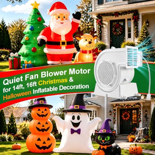 AH-3 100W Air Blower for Inflatable Decorations, Quiet Fan for Yard & Holiday Displays