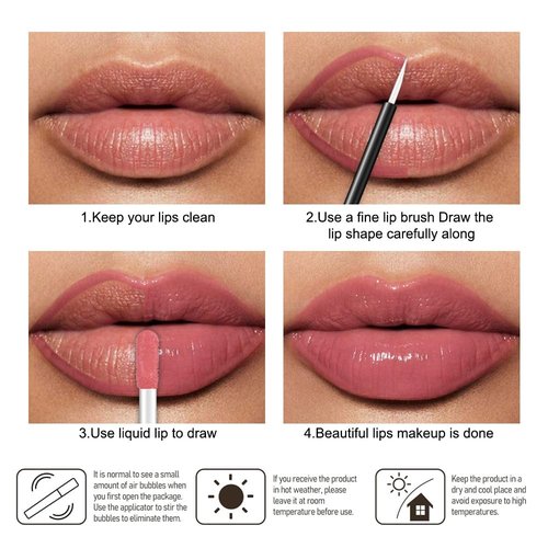 Kaely Longwear No-Budge Lipstick - Highly Pigmented Waterproof Liquid Lip Color | 24-Hour Smudge-Proof Shine, Vegan 01 CHEEKY