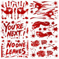 Halloween Bloody Handprint Footprint Stickers - 10 Sheets Horror Decorations