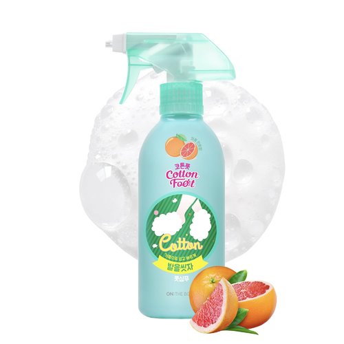 Cotton Foot Shampoo Soap (Grapefruit, 13fl oz*2, Pack of 2) - Refreshing Cleanse Spray, Deodorizing Foor Care. Foaming Wash, Easy to Use