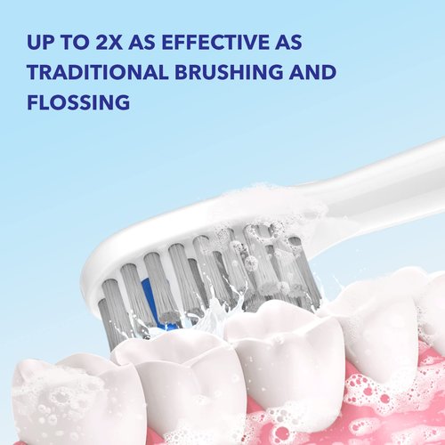 Flossing Toothbrush Head Replacement, 6 Count, Compatible with Water-pik Sonic Fusion / 2.0 SF-01, SF-02, SF03 & SF-04 (White, Compact(6Packs))