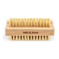 Wild & Stone | Wooden Nail Brush | Double-Sided Natural Sisal Fingernail and Toenail Brush | FSC Certified Beechwood & Sisal Fibres | Vegan & Plastic Free (One Size, 2, Count)