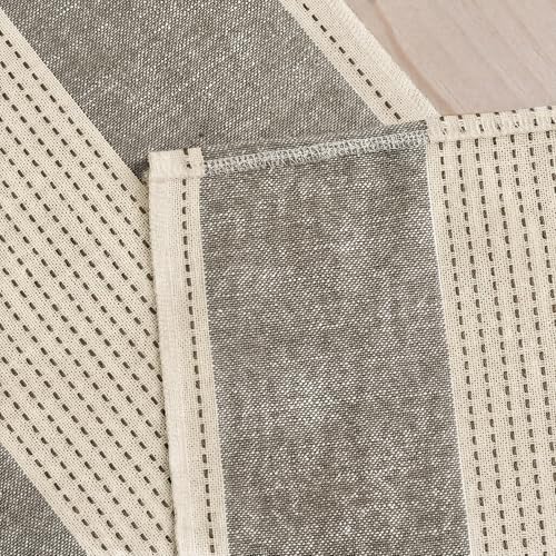 Farmhouse Rustic Table Runner - 13x60 Inch Brown Macrame Fabric for Dining & Holiday Decor
