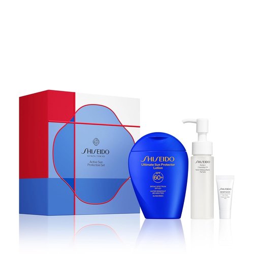 Shiseido Active Sun Protection Set | Benefiance Eye Cream, SPF 60+ Lotion & Cleansing Oil - $83 Value