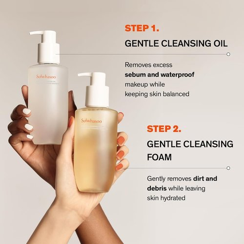 Sulwhasoo Gentle Cleansing Oil - Hydrating Korean Cleanser for All Skin Types | Removes Waterproof Makeup