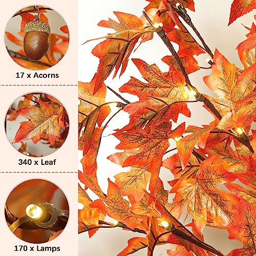 7FT 170 LED Lighted Maple Tree - Autumn Thanksgiving Decor with Remote - Variation of THIS listing