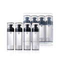 XQNCBY airless Pump Bottles Travel,Travel Toiletry containers,Lotion Dispenser with Pump,Small Pump Bottle (Black, black-50ml)