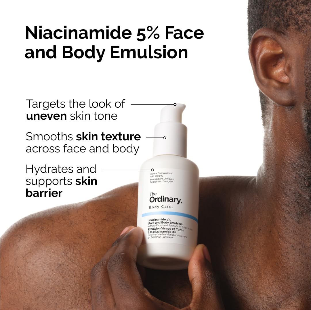 The Ordinary Daily Skincare Set - Niacinamide 5% Face & Body Emulsion, Moisturizing Lotion & Hyaluronic Acid