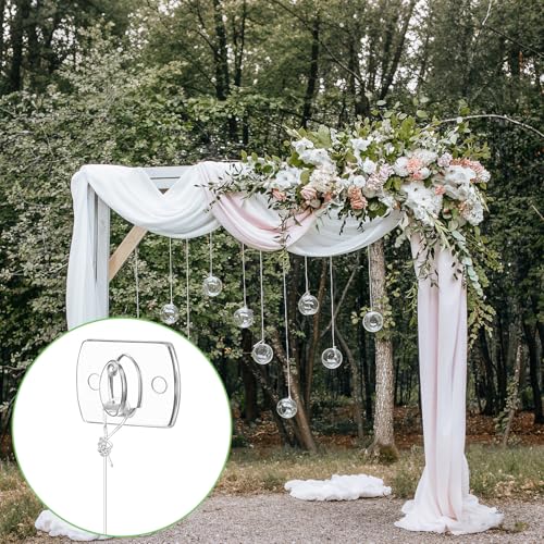 Clear Light Clips with Adhesive Strips and Nylon String for Wedding & Party Decorations