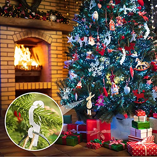 300 Pieces Christmas Light Clips Outdoor Gutter Hooks - White, Reusable & Waterproof