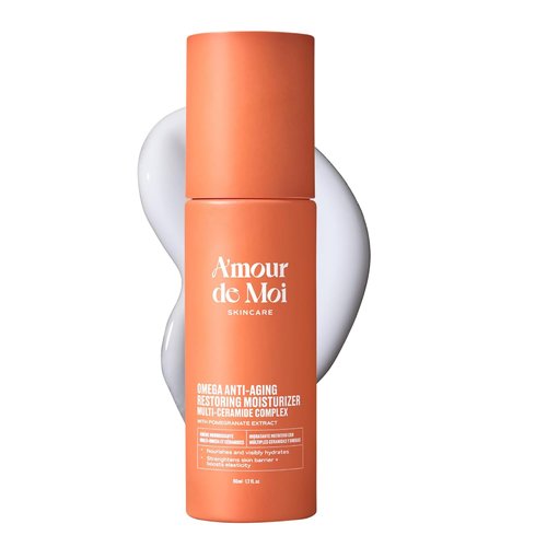 Omega Multi-Ceramide Face Moisturizer - Lightweight Hydrating Cream with Omegas 5-6-9 & Vitamin E for Sensitive Skin, 1.7oz