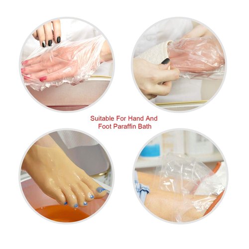 Sumind 600 Pcs Paraffin Wax Bags for Hands and Feet Disposable Paraffin Liners Bath Gloves Parafina Para Pies Y Manos Plastic Bags for Parafina Wax Machine Treatments