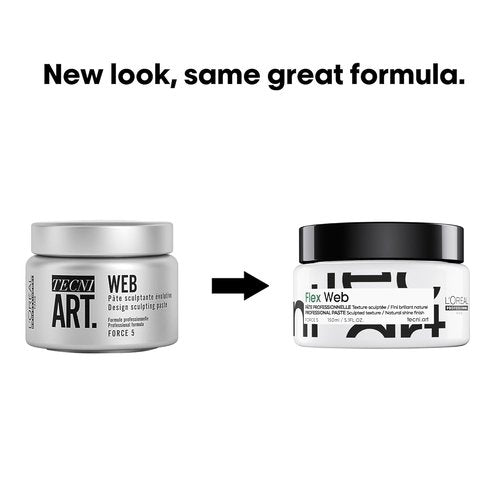 L'Oréal Professionnel Paris Flex Web Texture Paste - Strong Hold Pomade for All Hair Types | 100ml