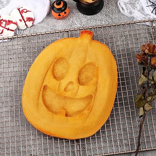 Halloween Pumpkin Cake Pan Silicone Mold 8 Inch Jack O Lantern Bakeware