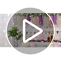 Black Wisteria Hanging Flowers - 24Pcs Artificial Floral Garlands for Decor