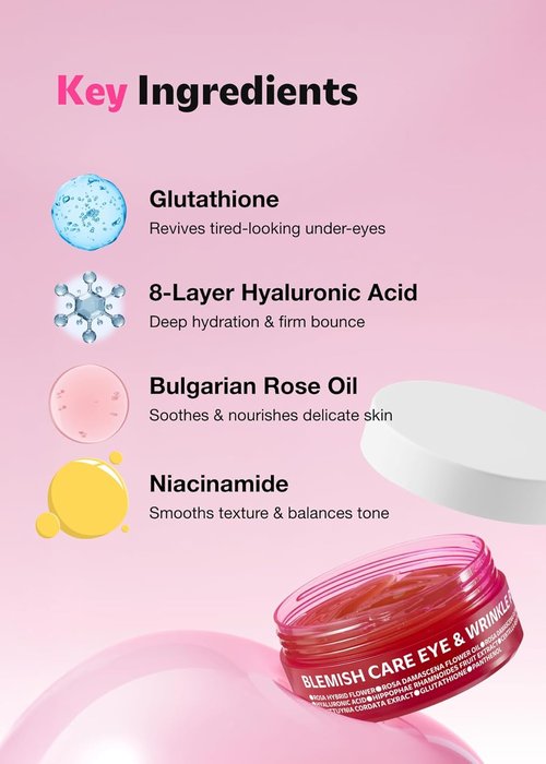 ISOI Blemish Care Under Eye Patch - Hydrating Gel Eye Masks for Dark Circles & Puffiness | 90 Pcs, 3.17 Oz