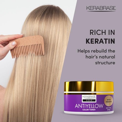 Antiyellow - Neutralizing Treatment for Brassy Tones | Deep Hydration for Cool Blonde Hair - Pearlized Finish