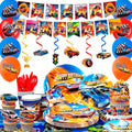 Race Car Birthday Party Tableware Set - 159 Pieces for Cars Theme Celebration