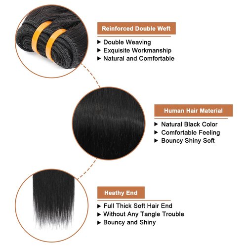 Missking 16A Raw Human Hair Bundles 100% Burmese Virgin Straight Bundles Human Hair, Sliky Boutique Extensions, Can Be Dyed and Restyled, Full Ends, Vertical Smooth (Straight 1 Bundle, 18 Inch)