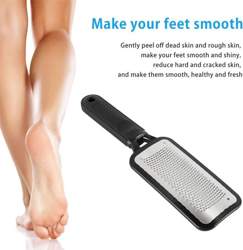 Skiennix Foot File - Stainless Steel Callus Remover for Professional Pedicure | Ideal for Wet & Dry Feet