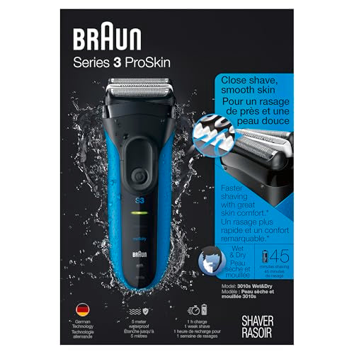 Series 3 310s Wet & Dry Electric Shaver for Men/Rechargeable Electric Razor, Blue