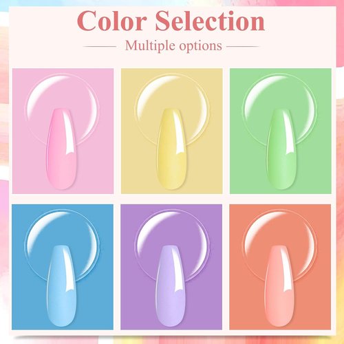 Honey Joy Neon Dip Powder Set - 6 Vibrant Colors for DIY Nail Art | No Lamp Needed, Perfect for Home Manicures