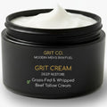 Beef Tallow for Men's Face & Skin – GRIT CREAM – Anti Aging Wrinkle Cream Moisturizer – Unscented Whipped Balm – 3.4 oz