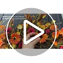 Fall Wreath for Front Door - 26 Inch Autumn Decor with Orange Daisy - Welcome Sign - Variations: Orange Daisy/Welcome Board