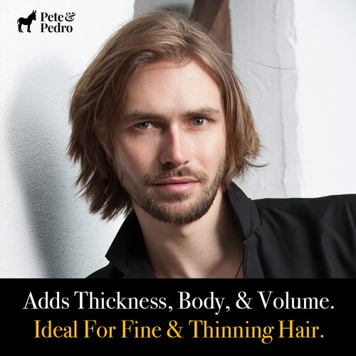 Pete & Pedro THICK Hair Cream - Light-Holding Thickening Styling Cream for Fine Hair | Adds Volume & Fullness | 4 oz.