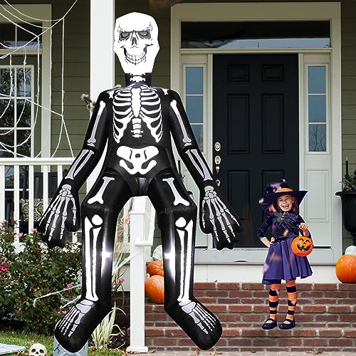 Halloween Inflatable Archway with LED Lights and Skeleton - 11.8 ft, Variation of Skeleton