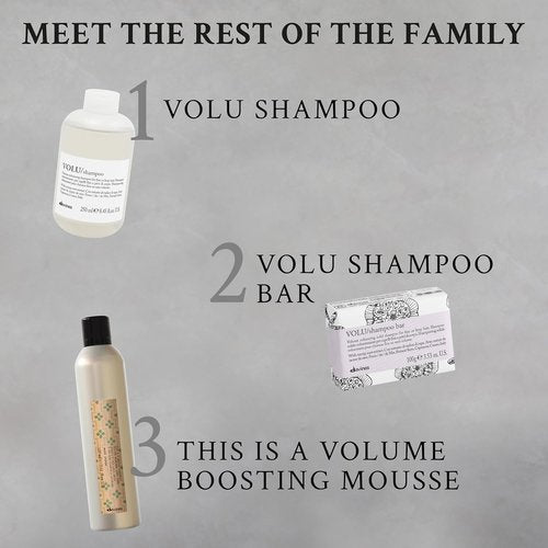 Davines VOLU Shampoo - Volumizing Shampoo for Fine, Thin Hair | Gentle Daily Use