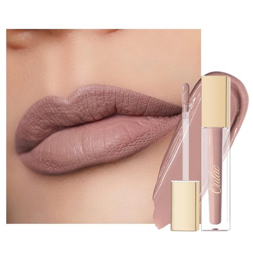 Oulac Matte Liquid Lipstick - Long-Lasting Pink Nude Lip Stain | Waterproof, Creamy Formula with Vitamin E, Vegan