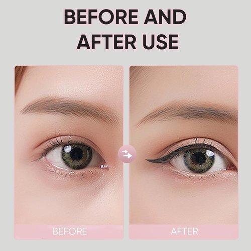 Skiennix Waterproof Gel Eyeliner Pencil - Highly Pigmented, Smudge-Proof, Ultra-Fine Tip - Built-In Brush for Easy Application - 01 Black