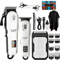 LQT Hair Clippers for Men, Professional Barber Clippers and Trimmer Set, Mens Cordless Clipper, 3 pcs setHair Cutting Kit for Men
