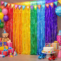Rainbow Back to School Decorations - Rainbow Streamers Backdrop Banner - Classroom & Party Decor