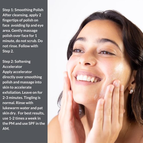 Euphoric Exfoliation Facial Peel - Weekly Treatment for Baby Smooth Skin | Vegan Lactic & Glycolic Acid (2oz & 1oz)
