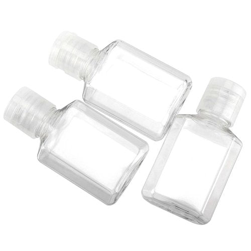 SEUNMUK 60 Pcs 1oz / 30ml Mini Plastic Bottles, Portable Clear Plastic Travel Bottles with Flip Cap, Empty Hand Sanitizer Bottle for Travel Business Trip Dispensing Toiletry