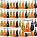 Black Gold Orange Tassel Garland Banner 40ft Metallic Fringe Streamer Party Decor